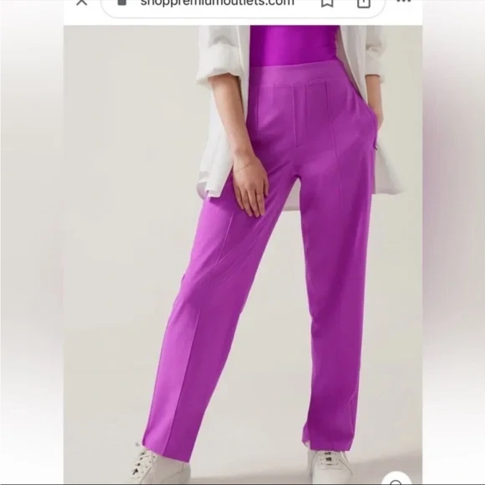 Athleta Vienna Slim Tapered Zip Pockets Pants